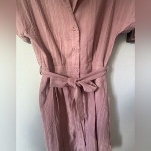 FRNCH Blush Pink Long Sleeve Dress